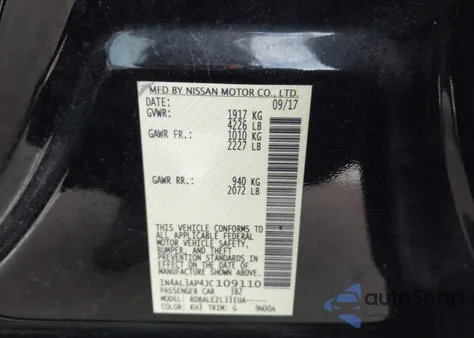 2018 Nissan Altima 2.5 S from USA, damaged, VIN 1N4AL3AP4JC109110